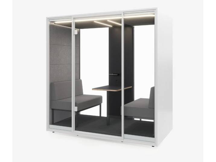 Meetingbox Quattro Weiß Anthrazit Hellgrau Hellgrau Glas Weiß von Ergolutions