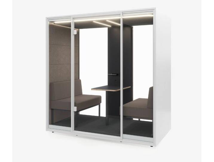 Meetingbox Quattro Weiß Anthrazit Kaffee Kaffee Glas Weiß von Ergolutions