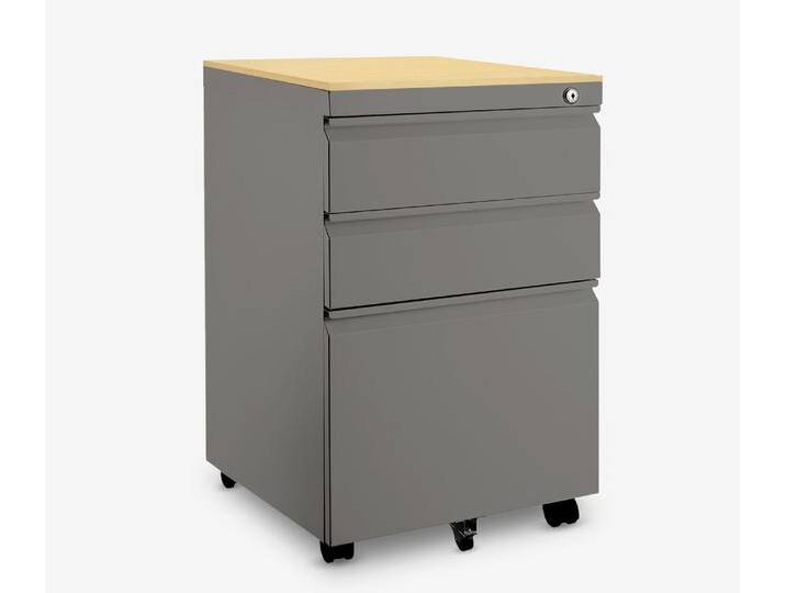 Metallrollcontainer Grau Birke von Ergolutions