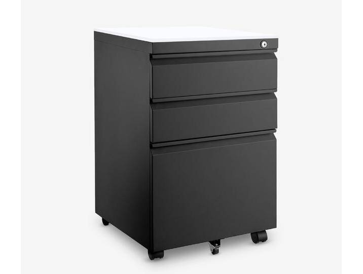 Metallrollcontainer Schwarz Weiß von Ergolutions
