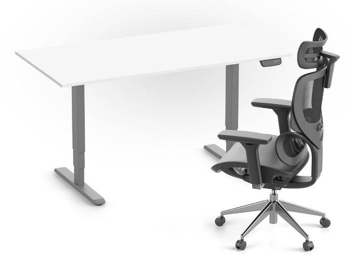PRIMUS + Stuhl 140x80 Grau Weiß von Ergolutions