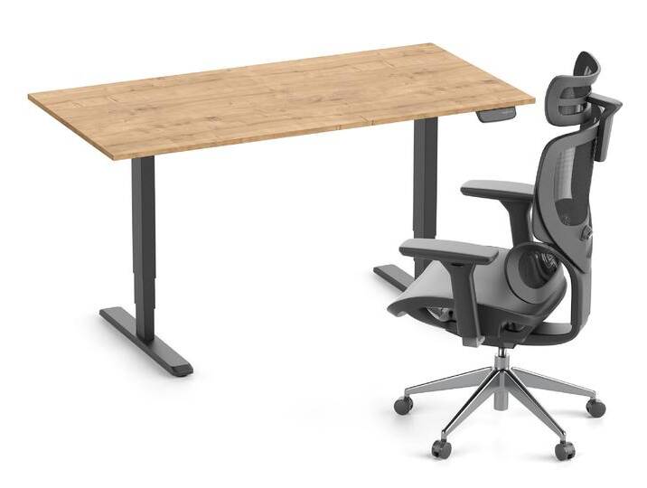 PRIMUS + Stuhl 160x80 Schwarz Eiche von Ergolutions