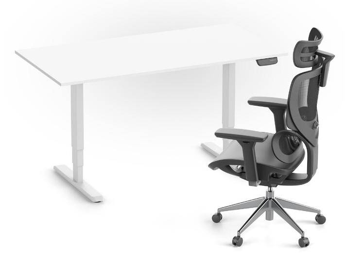 PRIMUS + Stuhl Weiß 160x80 Weiß von Ergolutions