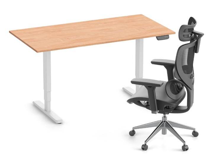 PRIMUS + Stuhl Weiß 180x80 Buche PRIMUS + Stuhl Weiß 180x80 Buche von Ergolutions