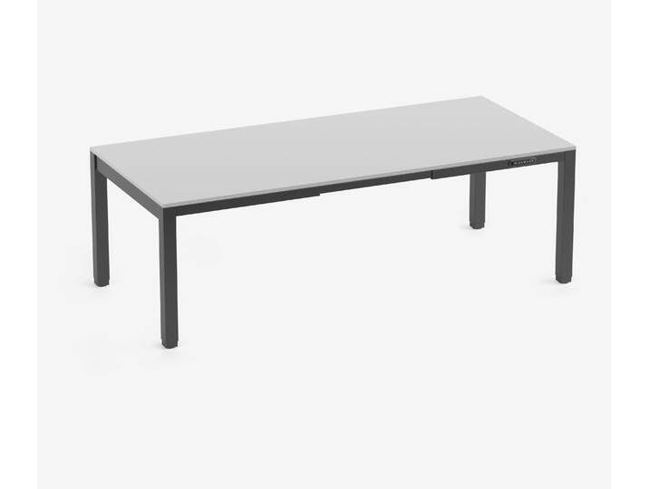 PRIMUS 4-Bein Schreibtisch Schwarz Lichtgrau 2200 x 1000 x 25 mm von Ergolutions