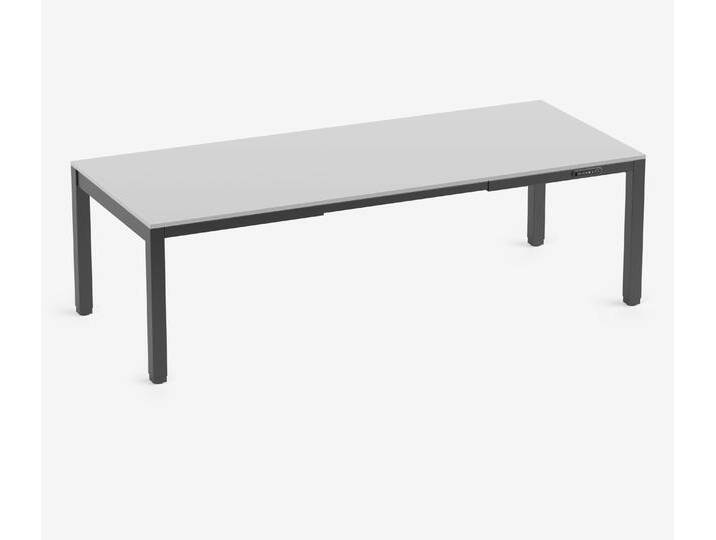 PRIMUS 4-Bein Schreibtisch Schwarz Lichtgrau 2400 x 1000 x 25 mm von Ergolutions