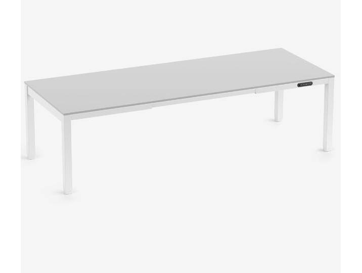 PRIMUS 4-Bein Schreibtisch Weiß Lichtgrau 2600 x 1000 x 25 mm von Ergolutions