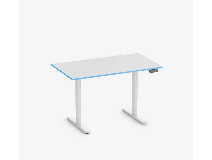 Primus Gamingschreibtisch Rechteck, Weiß Klassik Ocean 140x80 von Ergolutions