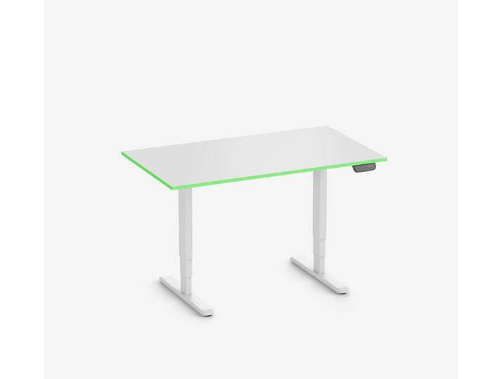 Primus Gamingschreibtisch Rechteck, Weiß Silk-Touch Acid Green 140x80 von Ergolutions