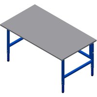 DAHMEN Manuell höhenverstellbarer Packtisch Classic, einseitig, HxBxT 700-950 x 1.600 x 900 mm von DAHMEN