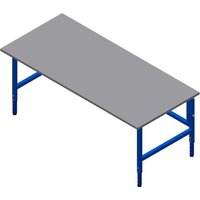 DAHMEN Manuell höhenverstellbarer Packtisch Classic, einseitig, HxBxT 700-950 x 2.000 x 900 mm von DAHMEN