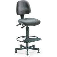 Arbeitsdrehstuhl Usage, Fußring mit Ablage, Bodengleiter, anthrazit von Jungheinrich PROFISHOP