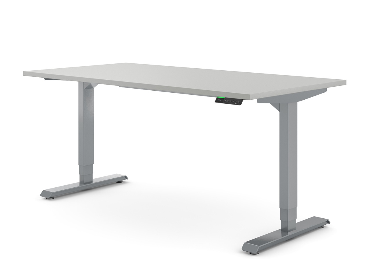 Desktopia Pro X - Elektrisch höhenverstellbarer Schreibtisch / Ergonomischer Tisch mit Memory-Funktion, 7 Jahre Garantie - (Grau, 180x80 cm, Gestell Grau) von Ergotopia