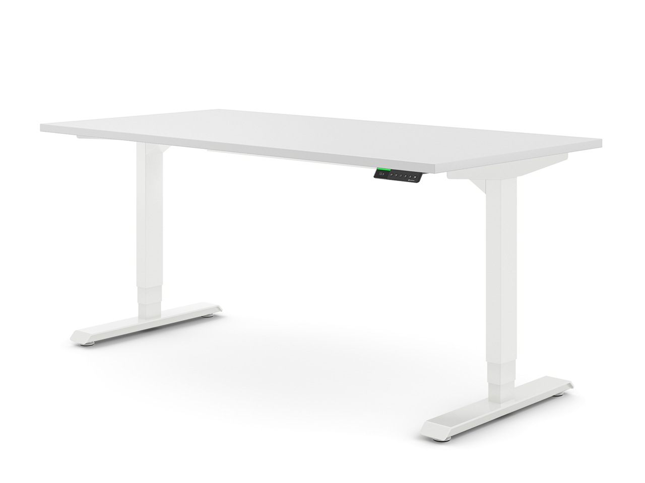 Desktopia Pro X - Elektrisch höhenverstellbarer Schreibtisch / Ergonomischer Tisch mit Memory-Funktion, 7 Jahre Garantie - (Weiß, 160x80 cm, Gestell Weiß) von Ergotopia