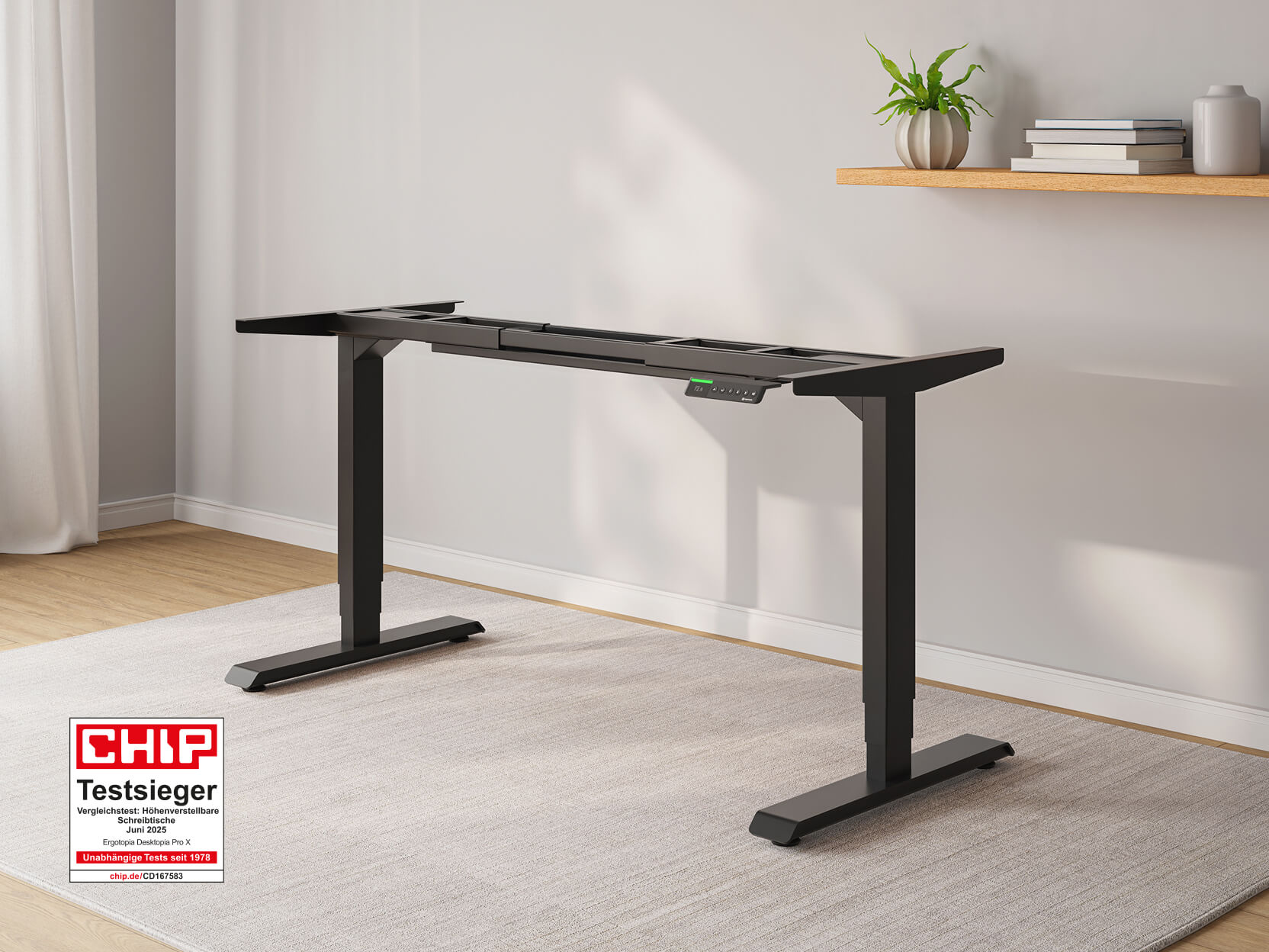 Desktopia Pro X - Elektrisch höhenverstellbarer Schreibtisch mit Memory-Display Desktopia Pro X - Elektrisch höhenverstellbarer Schreibtisch mit Memory-Display von Ergotopia