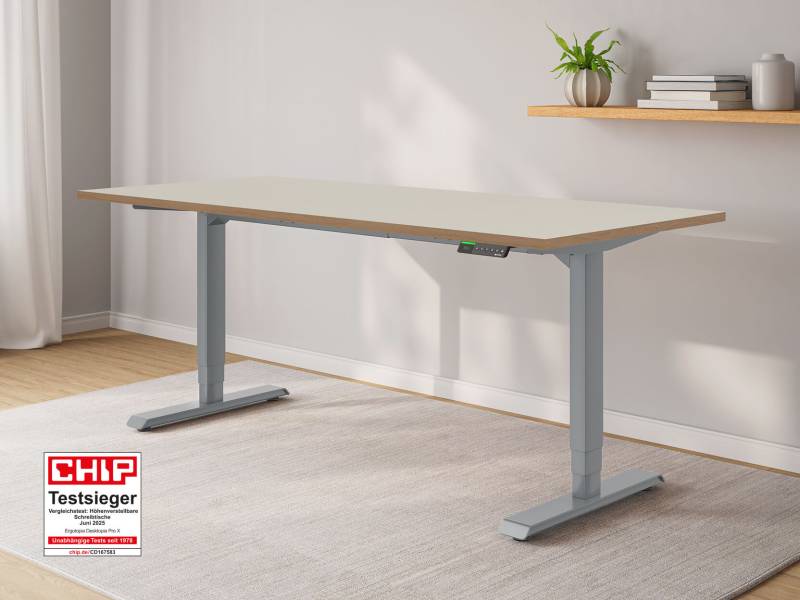 Desktopia Pro X - Elektrisch höhenverstellbarer Schreibtisch mit Memory-Display von Ergotopia