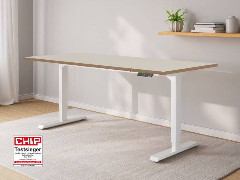 Desktopia Pro X - Elektrisch höhenverstellbarer Schreibtisch mit Memory-Display von Ergotopia