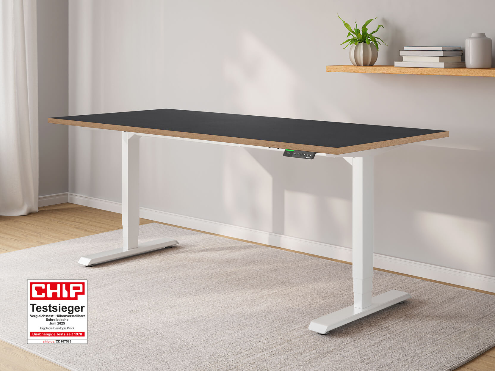 Desktopia Pro X - Elektrisch höhenverstellbarer Schreibtisch mit Memory-Display Desktopia Pro X - Elektrisch höhenverstellbarer Schreibtisch mit Memory-Display von Ergotopia