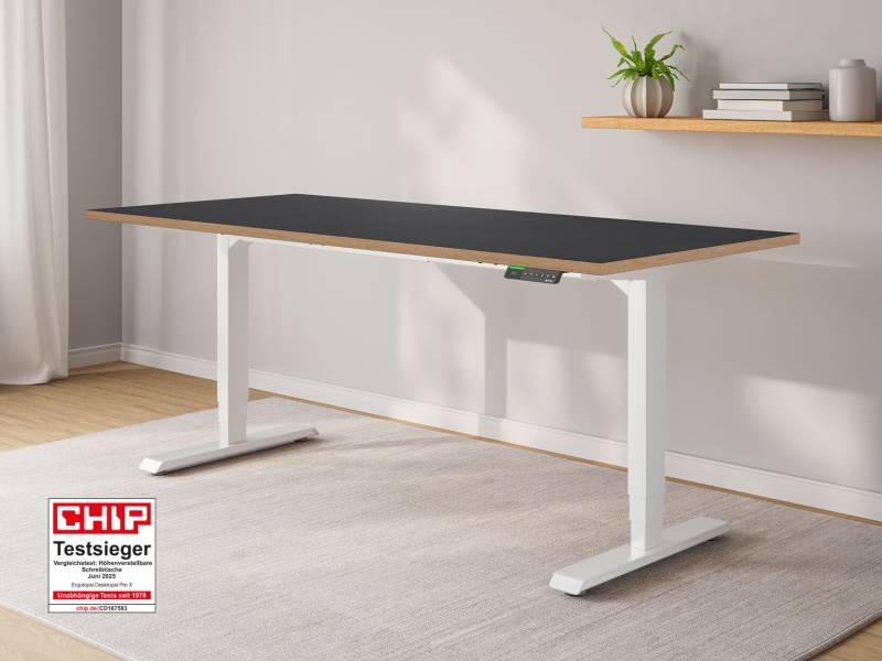 Desktopia Pro X - Elektrisch höhenverstellbarer Schreibtisch mit Memory-Display von Ergotopia