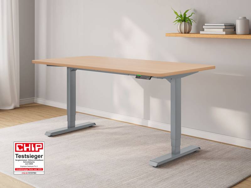 Desktopia Pro X - Elektrisch höhenverstellbarer Schreibtisch mit Memory-Display von Ergotopia