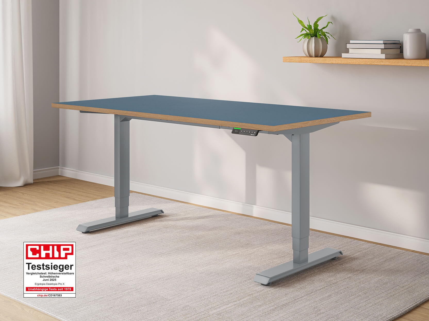 Desktopia Pro X - Elektrisch höhenverstellbarer Schreibtisch mit Memory-Display Desktopia Pro X - Elektrisch höhenverstellbarer Schreibtisch mit Memory-Display von Ergotopia