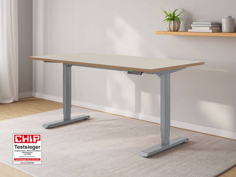 Desktopia Pro X - Elektrisch höhenverstellbarer Schreibtisch mit Memory-Display von Ergotopia