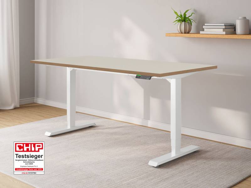 Desktopia Pro X - Elektrisch höhenverstellbarer Schreibtisch mit Memory-Display von Ergotopia
