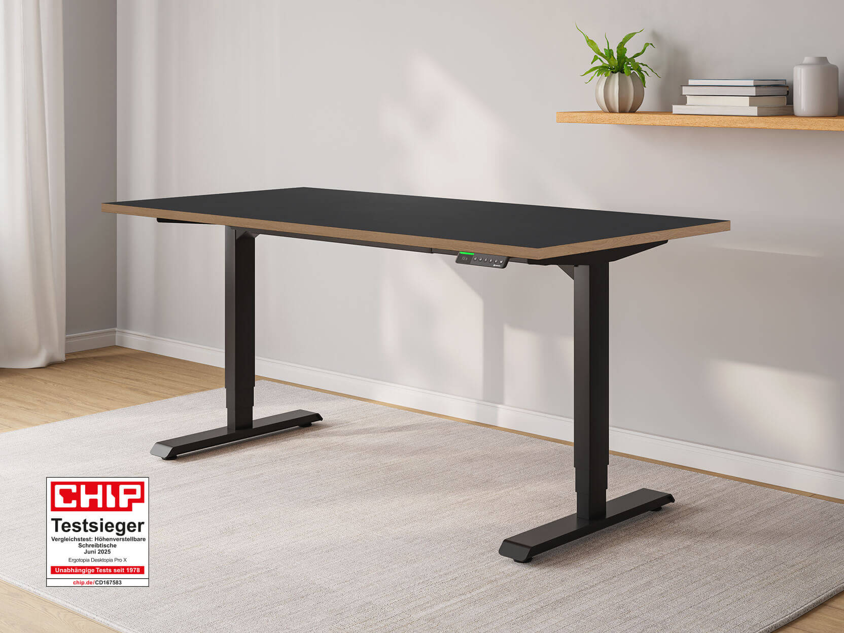 Desktopia Pro X - Elektrisch höhenverstellbarer Schreibtisch mit Memory-Display Desktopia Pro X - Elektrisch höhenverstellbarer Schreibtisch mit Memory-Display von Ergotopia