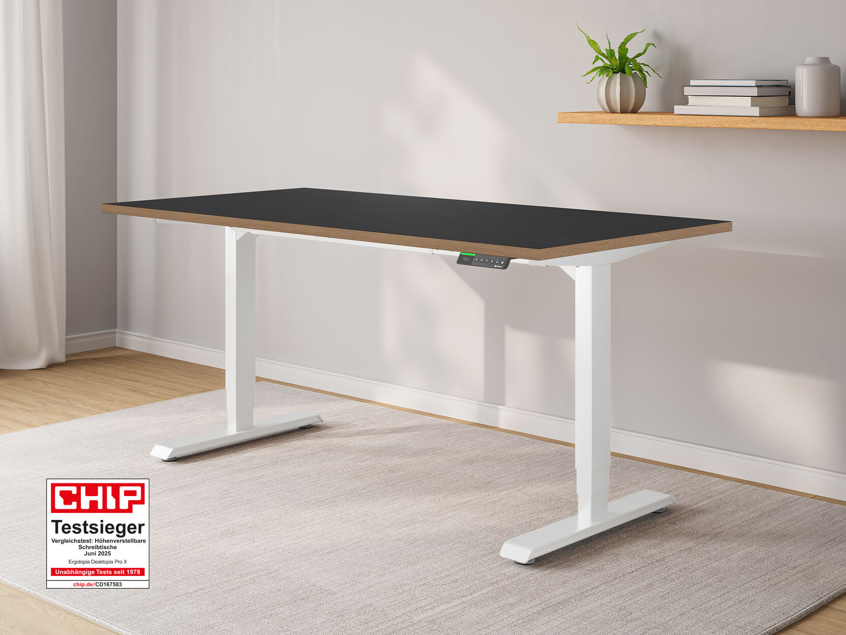 Desktopia Pro X - Elektrisch höhenverstellbarer Schreibtisch mit Memory-Display Desktopia Pro X - Elektrisch höhenverstellbarer Schreibtisch mit Memory-Display von Ergotopia