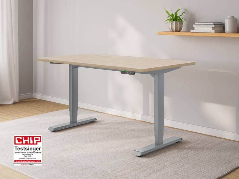 Desktopia Pro X - Elektrisch höhenverstellbarer Schreibtisch mit Memory-Display von Ergotopia