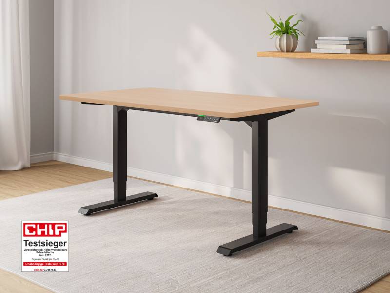 Desktopia Pro X - Elektrisch höhenverstellbarer Schreibtisch mit Memory-Display von Ergotopia