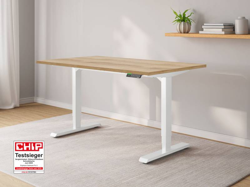 Desktopia Pro X - Elektrisch höhenverstellbarer Schreibtisch mit Memory-Display von Ergotopia