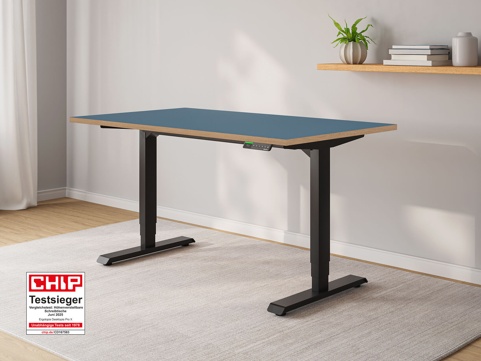 Desktopia Pro X - Elektrisch höhenverstellbarer Schreibtisch mit Memory-Display Desktopia Pro X - Elektrisch höhenverstellbarer Schreibtisch mit Memory-Display von Ergotopia