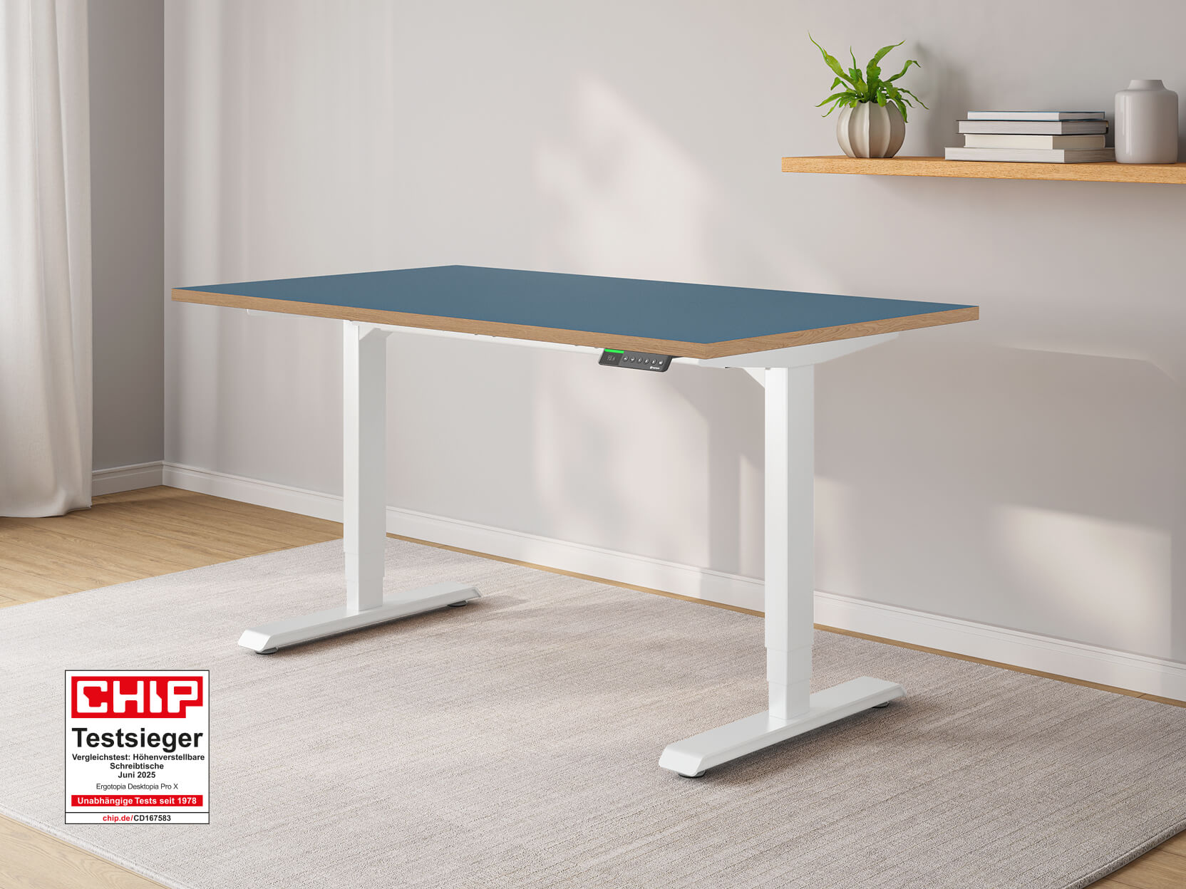 Desktopia Pro X - Elektrisch höhenverstellbarer Schreibtisch mit Memory-Display Desktopia Pro X - Elektrisch höhenverstellbarer Schreibtisch mit Memory-Display von Ergotopia