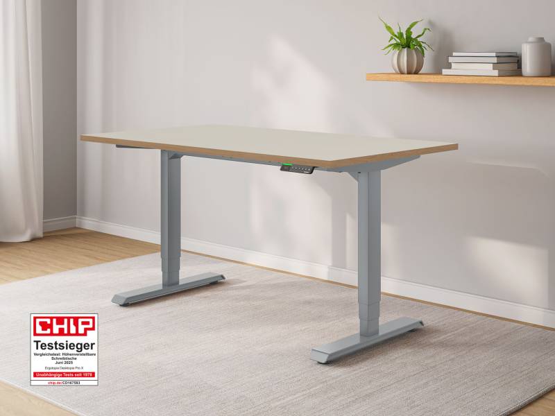 Desktopia Pro X - Elektrisch höhenverstellbarer Schreibtisch mit Memory-Display von Ergotopia