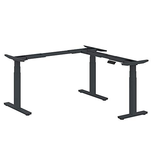 Ergotopia® Desktopia Edge elektrisch höhenverstellbares Tischgestell für Eckschreibtische/Premium Ecktischgestell mit 3 Jahren Garantie (Schwarz) von Ergotopia