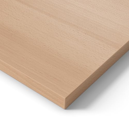 Ergotopia® Tischplatte Buche 120 cm, robuste Schreibtischplatte ideal für höhenverstellbare Schreibtische - Holzplatte gefertigt in Deutschland - 25 mm Bürotischplatte von Ergotopia