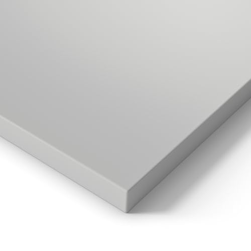 Ergotopia® Tischplatte Grau 180 cm, robuste Schreibtischplatte ideal für höhenverstellbare Schreibtische - Holzplatte gefertigt in Deutschland - 25 mm Bürotischplatte von Ergotopia