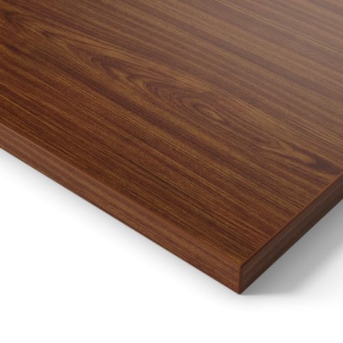 Ergotopia® Tischplatte Nussbaum 120 cm, robuste Schreibtischplatte ideal für höhenverstellbare Schreibtische - Holzplatte gefertigt in Deutschland - 25 mm Bürotischplatte von Ergotopia
