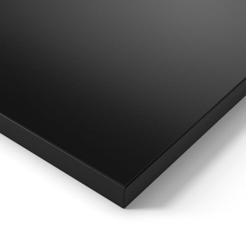 Ergotopia® Tischplatte Schwarz 180 cm, robuste Schreibtischplatte ideal für höhenverstellbare Schreibtische - Holzplatte gefertigt in Deutschland - 25 mm Bürotischplatte von Ergotopia