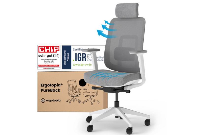 Ergotopia Bürostuhl PureBack ergonomischer Schreibtischstuhl von Ergotopia