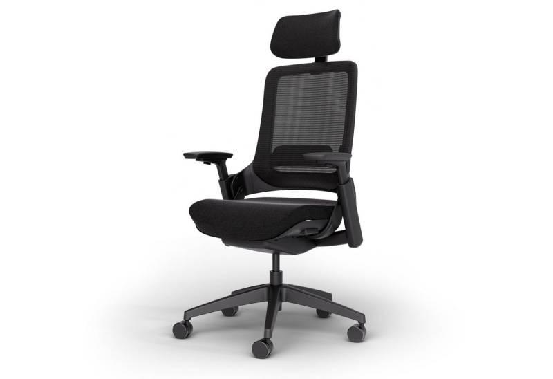 Ergotopia Bürostuhl ergonomischer Schreibtischstuhl NextBack, Drehstuhl mit 3D Armlehnen & verstellbarer Kopfstütze von Ergotopia