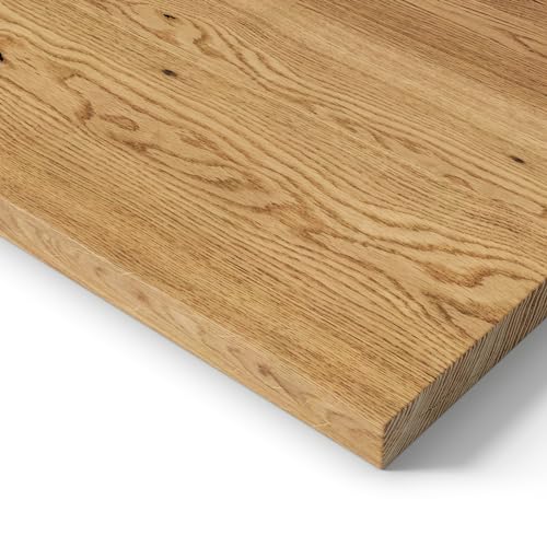 Ergotopia Eiche Echtholz Tischplatte 180 cm, ideal für höhenverstellbare Schreibtische, gefertigt in Deutschland - 2,5 cm Massivholz Platte Bürotischplatte Schreibtischplatte von Ergotopia