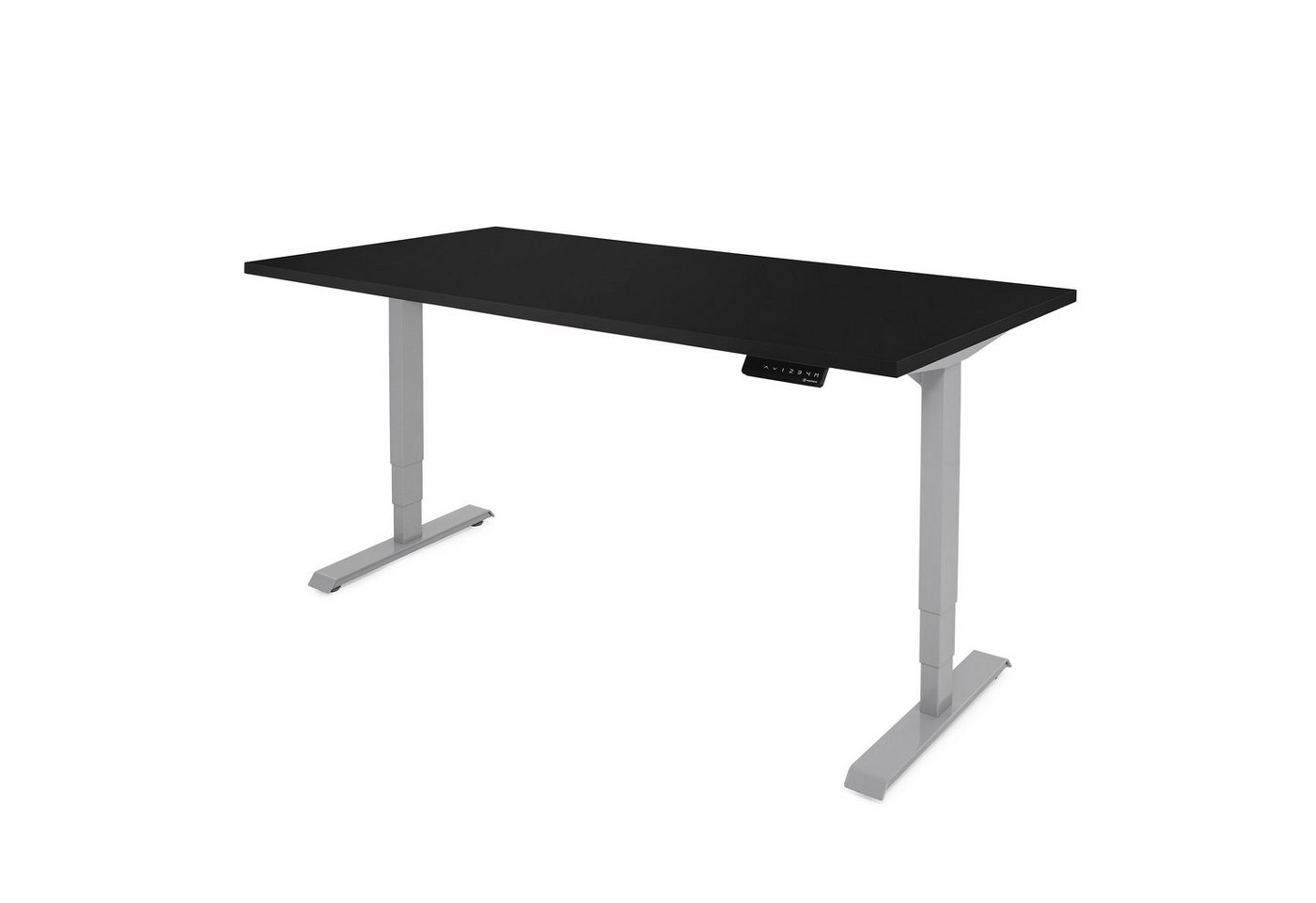 Ergotopia Schreibtisch Desktopia Lite (120 x 80 cm Tischplatte Schwarz), stufenlos höhenverstellbarer Schreibtisch elektrisch mit Tischplatte von Ergotopia