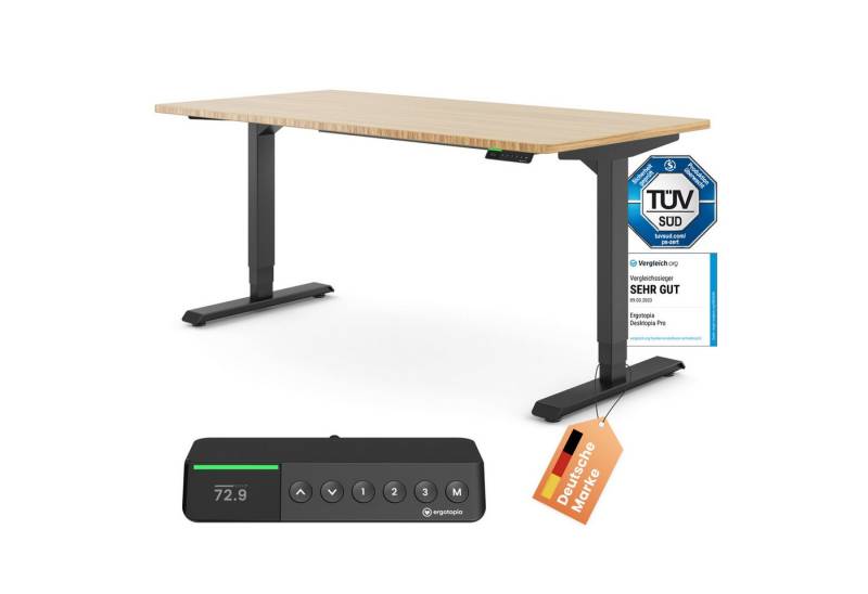 Ergotopia Schreibtisch Desktopia Pro X elektrisch höhenverstellbarer Schreibtisch, elektrisch verstellbarer Bürotisch inkl. edlem OLED-Display von Ergotopia