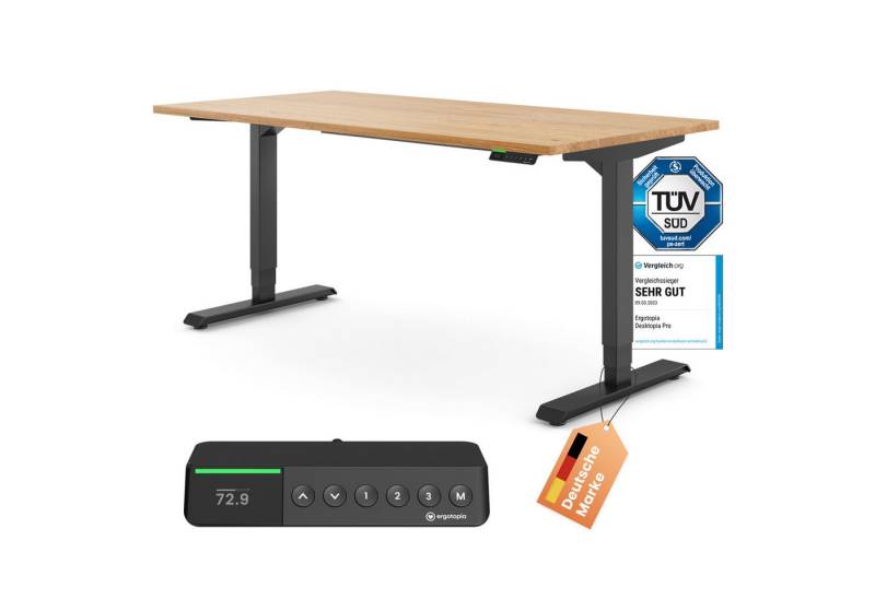 Ergotopia Schreibtisch Desktopia Pro X elektrisch höhenverstellbarer Schreibtisch, elektrisch verstellbarer Bürotisch inkl. edlem OLED-Display von Ergotopia