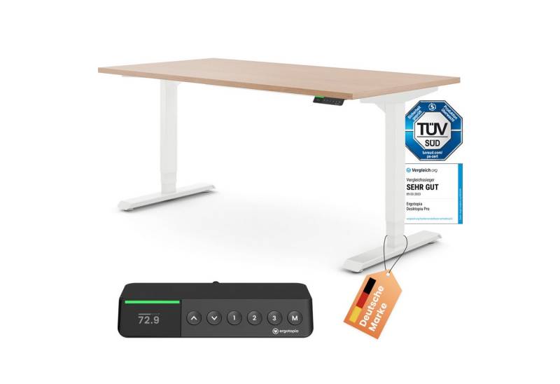 Ergotopia Schreibtisch Desktopia Pro X elektrisch höhenverstellbarer Schreibtisch, elektrisch verstellbarer Bürotisch inkl. edlem OLED-Display von Ergotopia