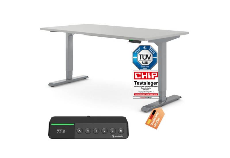 Ergotopia Schreibtisch Desktopia Pro X elektrisch höhenverstellbarer Schreibtisch, elektrisch verstellbarer Bürotisch inkl. edlem OLED-Display von Ergotopia