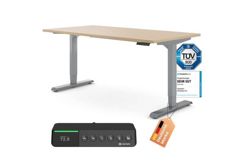 Ergotopia Schreibtisch Desktopia Pro X elektrisch höhenverstellbarer Schreibtisch, elektrisch verstellbarer Bürotisch inkl. edlem OLED-Display von Ergotopia