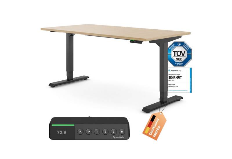 Ergotopia Schreibtisch Desktopia Pro X elektrisch höhenverstellbarer Schreibtisch, elektrisch verstellbarer Bürotisch inkl. edlem OLED-Display von Ergotopia
